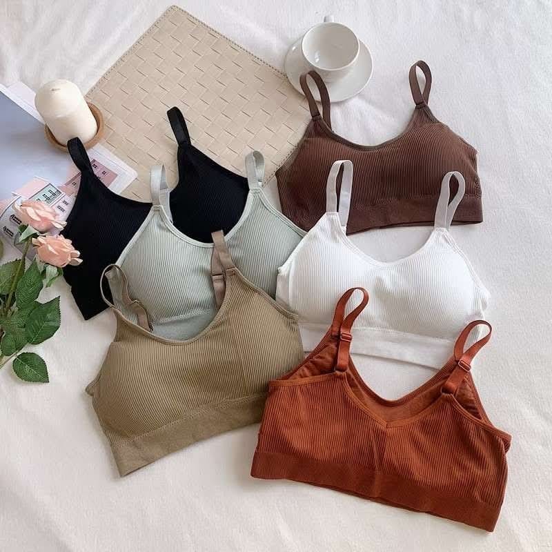 Women’s Seamless Ribbed Comfort Bra – Wireless Everyday Bralette