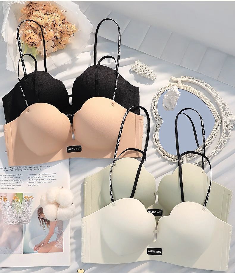 Women’s Seamless Push Up Bra – Wireless Padded Strapless Everyday Bra