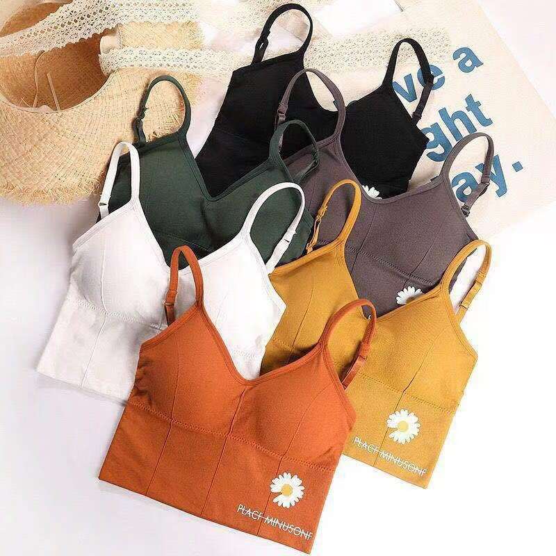 Women’s Seamless Padded Camisole Bra – Comfortable Wireless Crop Top