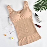 Women’s Seamless Body Shaper Camisole with Built-In Bra – Tummy Control Shapewea