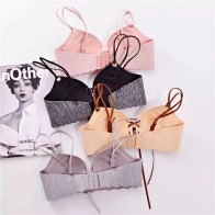 Women’s Seamless Push Up Bra – Wireless Lace-Up Adjustable Strap Bra