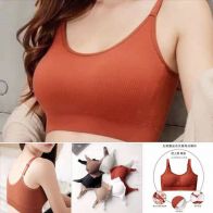Women’s Seamless Ribbed Comfort Bra – Wireless Everyday Bralette