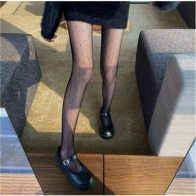 Women’s Black Sheer Polka Dot Stockings – Stretchable Fashion Pantyhose Tights