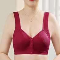 Women’s Front Closure Full Coverage Bra – Wireless Plus Size Comfort Bra