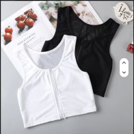 Women’s Front Zipper Sports Bra – Full Coverage Wireless Support Bra