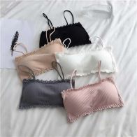 Women’s Ribbed Seamless Camisole Bra – Soft Wireless Everyday Comfort Bra