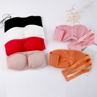Women’s Strapless Bandeau Bra – Padded Wireless Non-Slip Tube Bra