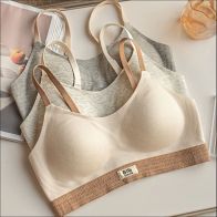 Women’s Ribbed Seamless Wireless Bra – Soft Everyday Comfort Bralette
