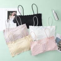 Women’s Seamless Scallop Bra – Wireless Padded Everyday Comfort Bralette