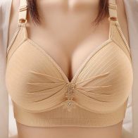 Women’s Seamless Full Coverage Push-Up Bra – Soft Padded Wireless Comfort Support Bra with Wide Band