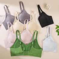 Premium Seamless Floral Jacquard Bra – Full Coverage Wireless Comfort Bra for Women